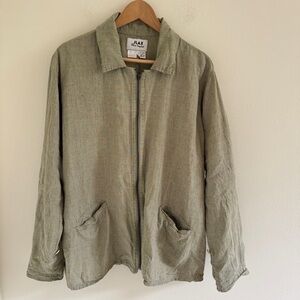 Flax Linen Zip Jacket Medium